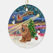Xmas Magic - Chow Chow Chow (rot) Keramikornament (Links)