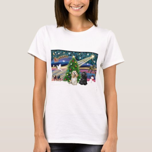 Xmas Magic-Cocker-Paar T-Shirt (Vorderseite)