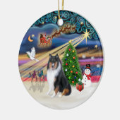 Xmas Magic - Collie (tri colir) Keramikornament (Links)