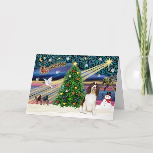 Xmas Magic-English Springer Feiertagskarte (Vorderseite)