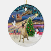 Xmas Magic - Fawn Great Dane #20 (sit) Keramikornament (Links)