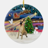Xmas Magic - Fawn Great Dane #20 (sit) Keramikornament (Hinten)