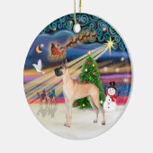 Xmas Magic - Fawn Great Dane (Stand) Keramik Ornament (Links)