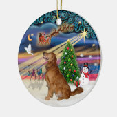 Xmas Magic - Golden Retriever (B-Prof.) Keramik Ornament (Links)