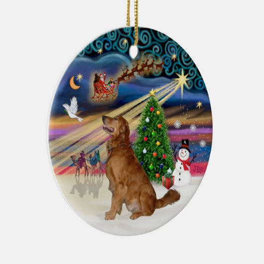 Xmas Magic - Golden Retriever (B-Prof.) Keramikornament (Rechts)