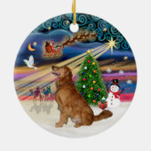 Xmas Magic - Golden Retriever (B-Prof.) Keramikornament (Hinten)