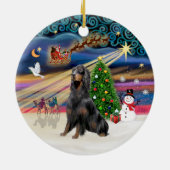 Xmas Magic - Gordon Setter Keramik Ornament (Hinten)