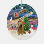 Xmas Magic - Honey Brown Cocker Spaniel Keramikornament (Links)