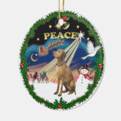 Xmas Magic (Kranz) - Vizsla #2 Keramikornament (Links)