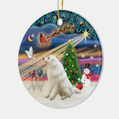 Xmas Magic - Kuvasz Keramikornament (Links)