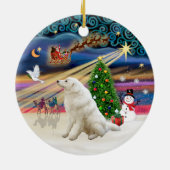 Xmas Magic - Kuvasz Keramikornament (Hinten)
