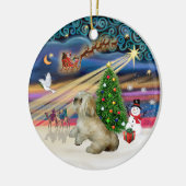 Xmas Magic - Lhasa Apso (R) Keramikornament (Links)