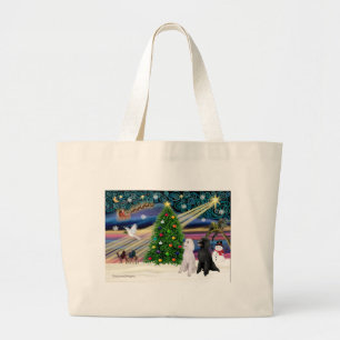 XMAS MAGIC-Poodle ST-Pair2 Jumbo Stoffbeutel