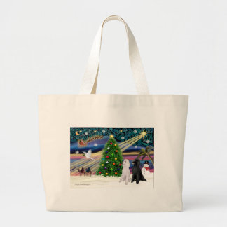 XMAS MAGIC-Poodle ST-Pair2 Jumbo Stoffbeutel