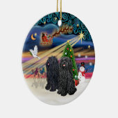 Xmas Magic - Puli (ZWEI) Keramikornament (Rechts)