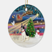 Xmas Magic - Rat Terrier Keramik Ornament (Links)