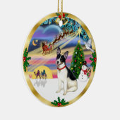 Xmas Magic - Rat Terrier Keramikornament (Rechts)