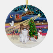 Xmas Magic - Red Sable Papillon Keramik Ornament (Vorne)