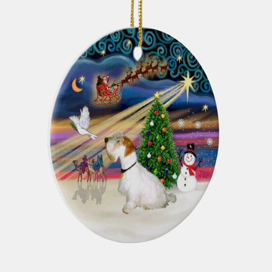 Xmas Magic - Sealyham Terrier (L-sit) Keramikornament (Rechts)