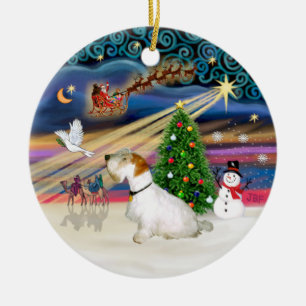 Xmas Magic - Sealyham Terrier (L-sit) Keramikornament