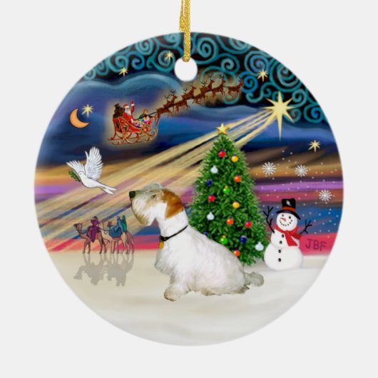 Xmas Magic - Sealyham Terrier (L-sit) Keramikornament (Hinten)
