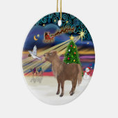 Xmas Magic - Shetlandpony Keramikornament (Rechts)