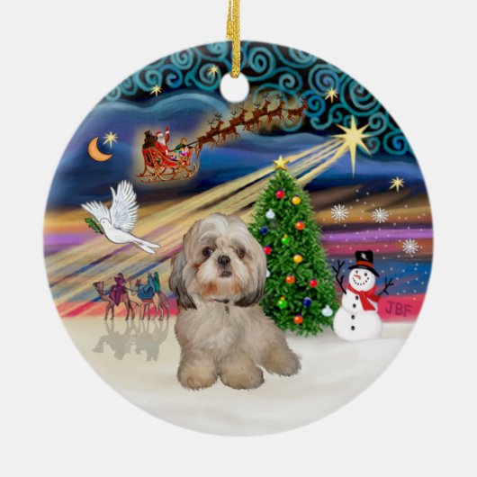 Xmas Magic - Shih Tzu (Y) Keramikornament (Hinten)