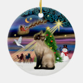 Xmas Magic - Siegel Point Siamese Keramikornament (Hinten)