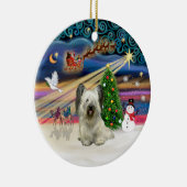 Xmas Magic - Skye Terrier (hell) Keramik Ornament (Rechts)