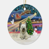 Xmas Magic - Skye Terrier (hell) Keramik Ornament (Links)
