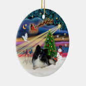 Xmas Magic - Spitz (schwarz-weiß) Keramikornament (Rechts)