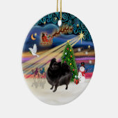 Xmas Magic - Spitz (schwarzer Stand) Keramik Ornament (Rechts)