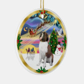 Xmas Magic - St. Bernard 1 Keramikornament (Rechts)