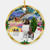 Xmas Magic - St. Bernard 1 Keramikornament (Hinten)