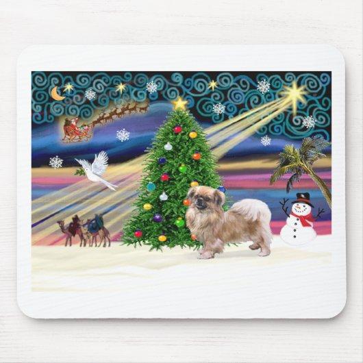 Xmas Magic-Tibetan Spaniel Mousepad (Vorne)