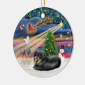Xmas Magic - TibetischSpanisch (schwarz) Keramikornament (Links)
