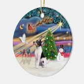 Xmas Magic - Toy Fox Terrier Keramik Ornament (Links)