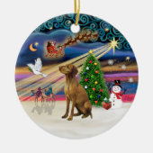Xmas Magic - Vizsla #2 Keramikornament (Vorne)