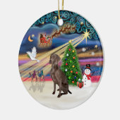 Xmas Magic - Weimaraner #A7 Keramikornament (Links)