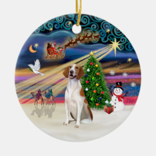 Xmas-Magie - American Foxhound Keramik Ornament