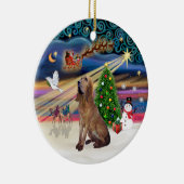 Xmas Magie - Bluthund Keramik Ornament (Rechts)