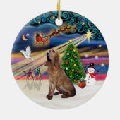 Xmas Magie - Bluthund Keramik Ornament (Hinten)