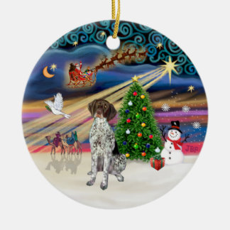 Xmas Magie - Deutscher Kurzer Haarbild Keramik Ornament