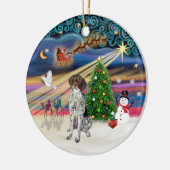 Xmas Magie - Deutscher Kurzer Haarbild Keramik Ornament (Links)