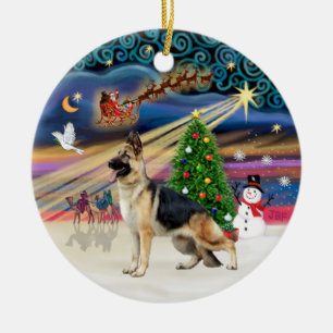 Xmas-Magie - Deutscher Schäferhund 13 Keramikornament