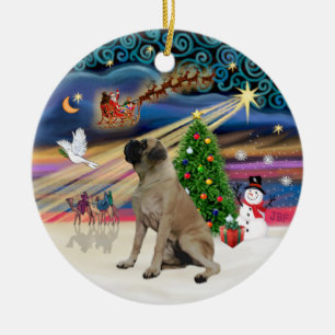 Xmas Magie - English Bull Mastiff Keramikornament
