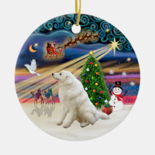 Xmas-Magie - Kuvasz Keramikornament
