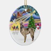 Xmas Magie - Llama 2 Keramikornament (Rechts)