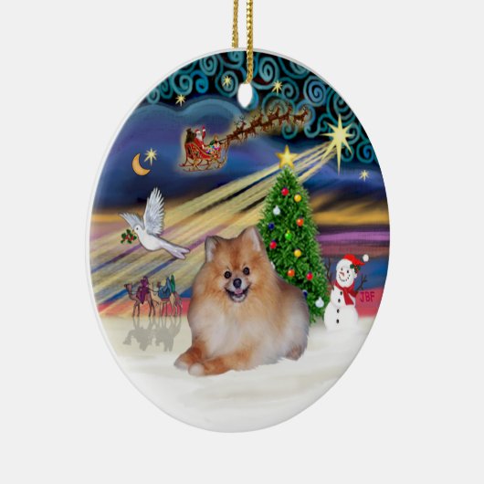 Xmas Magie - Spitz 4 Keramikornament (Rechts)
