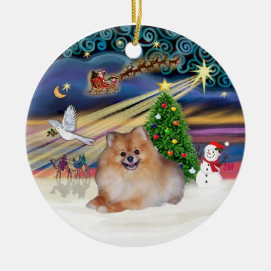 Xmas Magie - Spitz 4 Keramikornament (Vorne)